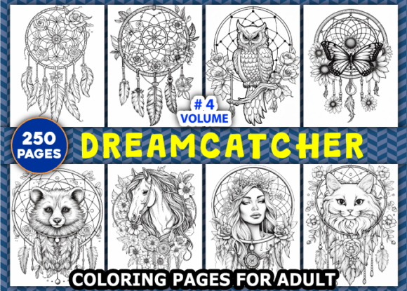 250 Dream Catcher Coloring Pages Adults