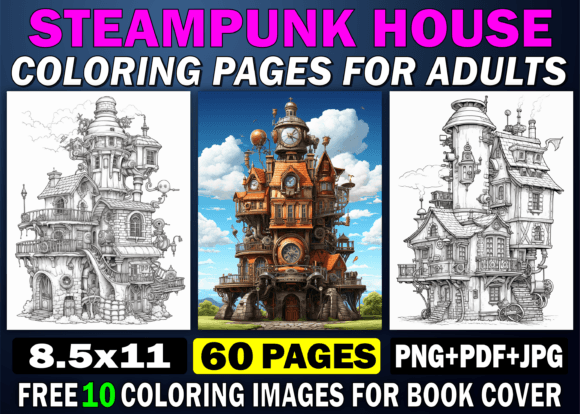 Understanding the Value of a Premade Steampunk House Coloring Book Interior